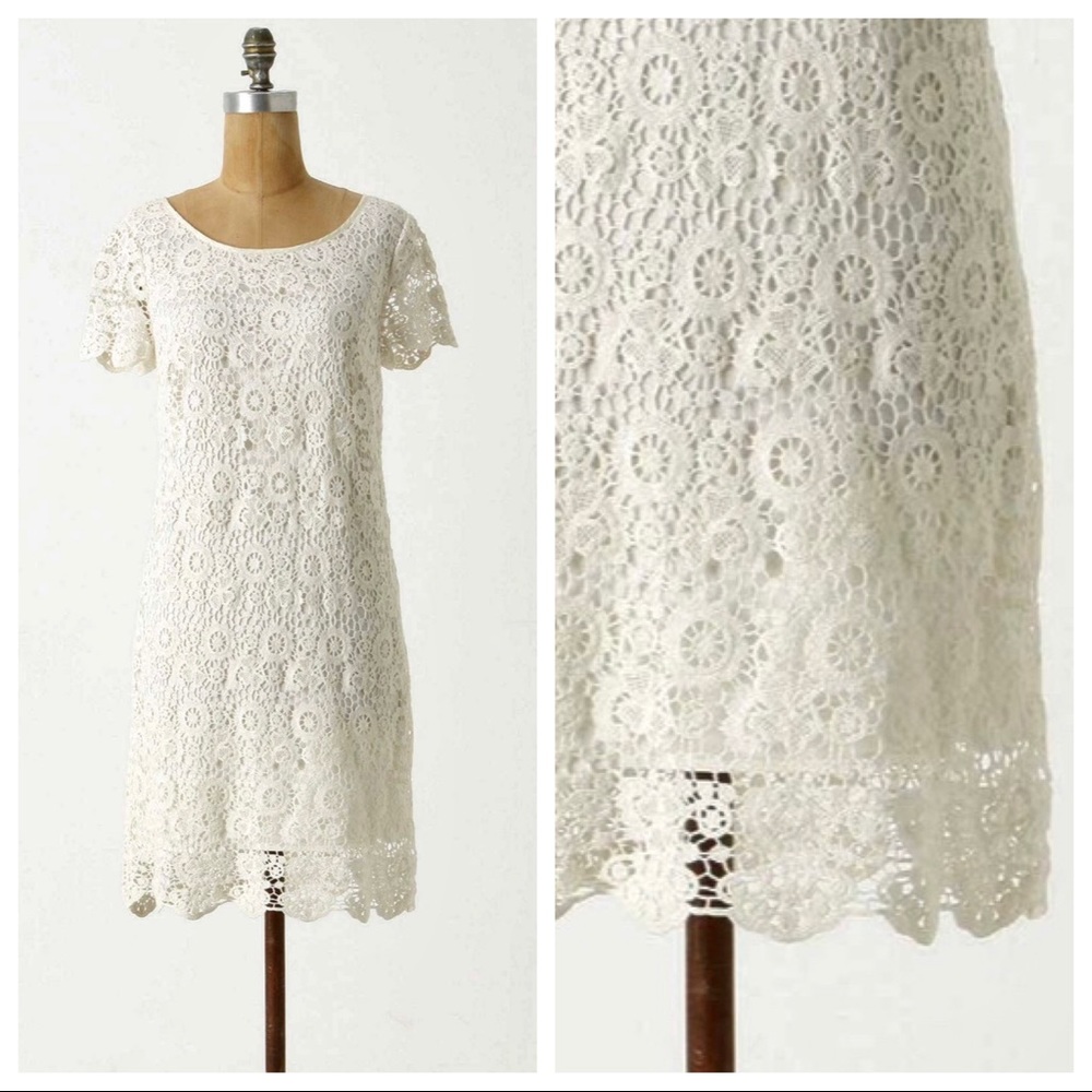 Anthropologie Horkelia Lace Shift Dress